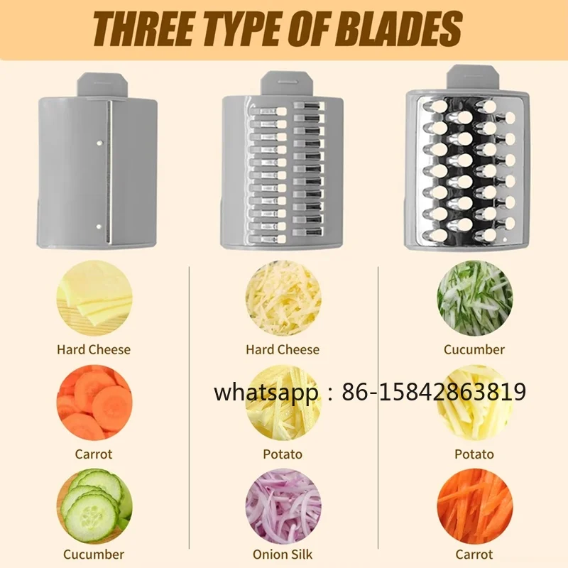 A04R Electric Cheese Grater,Multifunctional Electric Slicer,Vegetable Slicer, Salad Maker,Food Processor for Kitchen Use