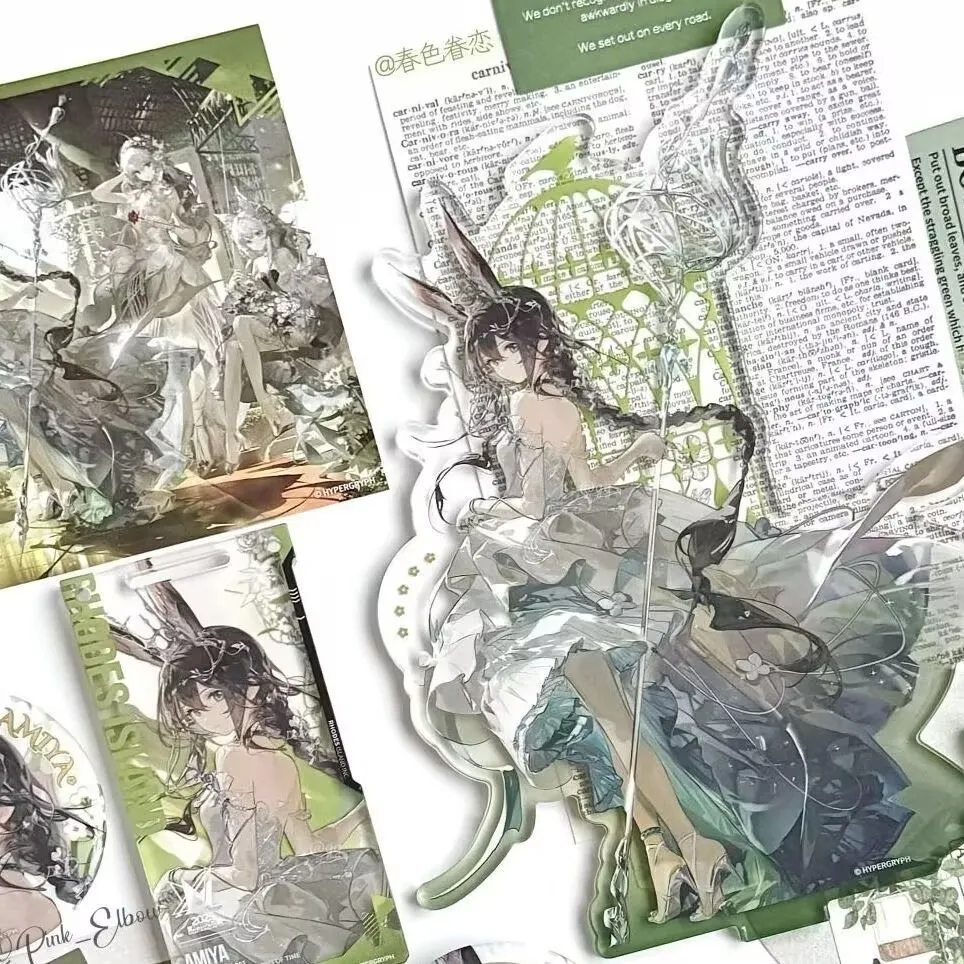 

Self-made cute "Amiya" time series flower garden creative acrylic table decoration and standing sign around "Arknights"