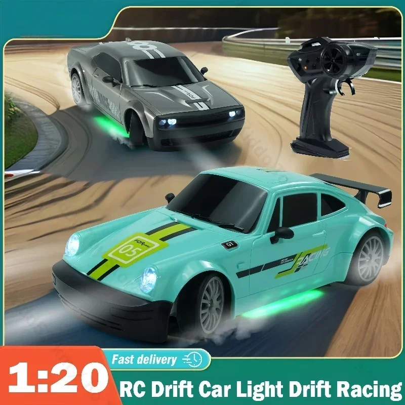 

RC Drift Car 1/20 4WD 2.4G Remote Control Car with Light High Speed Four Wheel Drive Radio Controlled Mini Racing Car Model Gift