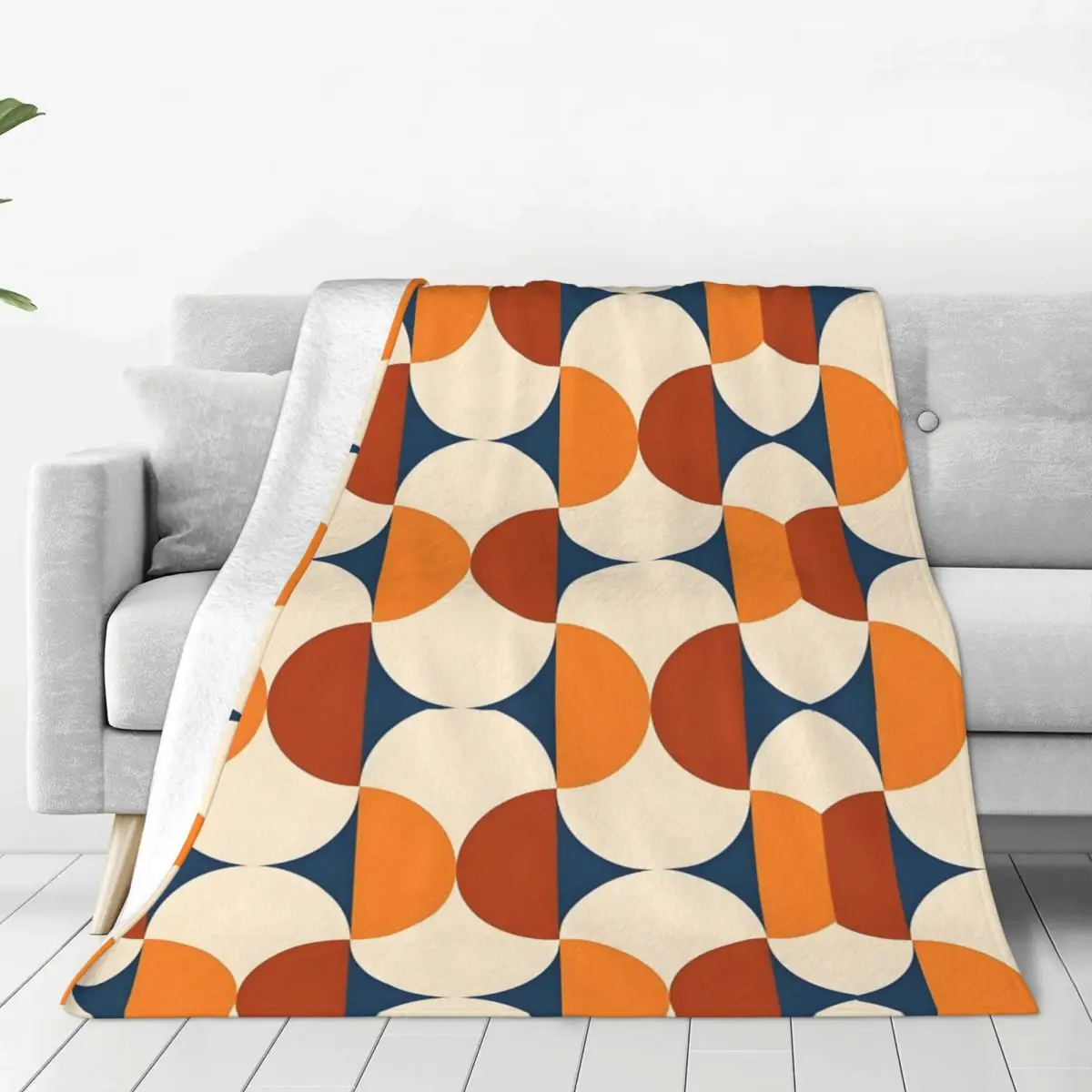 Custom Orla Kiely Floral Blankets Warm Flannel Mid Century Scandinavian Throw Blanket for Sofa Bedroom Bedding