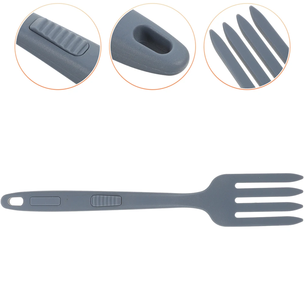 

2pcs Silicone Cooking Forks Non Stick Heat Resistant Flexible Utensils Mixing Pasta Blending Biscuits Sausage