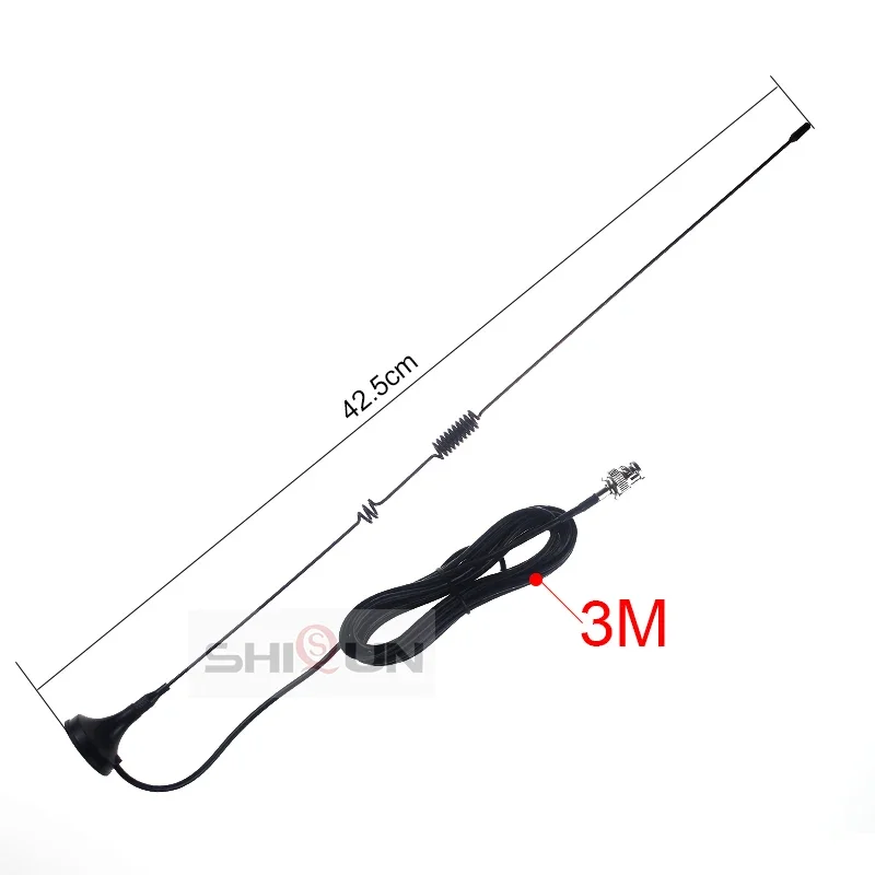 UT-106UV Car Antenna BNC Magnetic Aerial Dual Band UHF VHF 400mhz-520Mhz 136-174 Mhz Walkie Talkie Accessories Radio ICOM 2300H