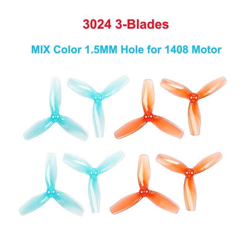 

2Pairs GEMFAN 3024 2609 3-Blade Propeller 3Inch Prop For F9A-B RC Flying Ball / Soccer Drones FPV 3inch Cinewhoop Ducted