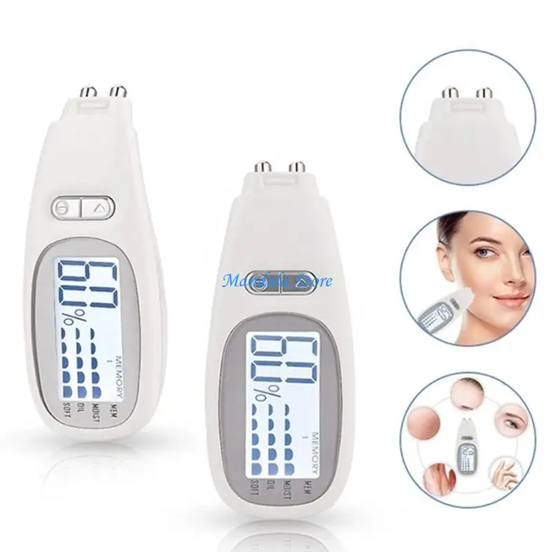 جهاز اختبار رطوبة البشرة الصغير U2JC، جهاز اختبار محتوى الزيت والرطوبة لنعومة الوجه