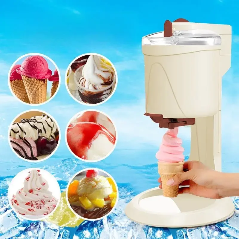 Ice Cream Machine Maker Mini Portable Soft Ice Cream Making Machine Household Portable Blender Simple One Push Operation