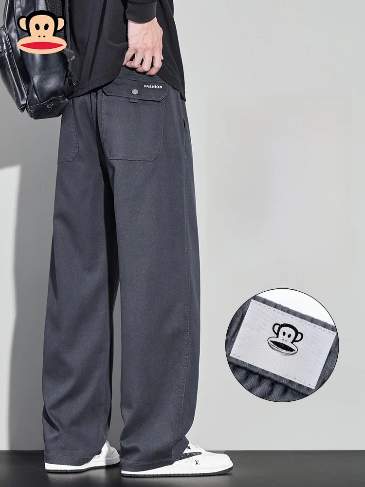 

PaulFrank Loose Straight Leg Workwear Pants Men's Casual Trousers Spring 2026 American Sle Drapey Comfortable Leisure Trousers