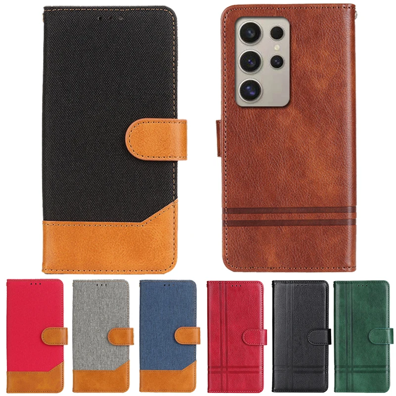 For Samsung Galaxy S25 Ultra Luxury Flip Leather Wallet Magnetic Adsorption Case For Samsung S25 Ultra Galaxy S25Ultra Phone Bag