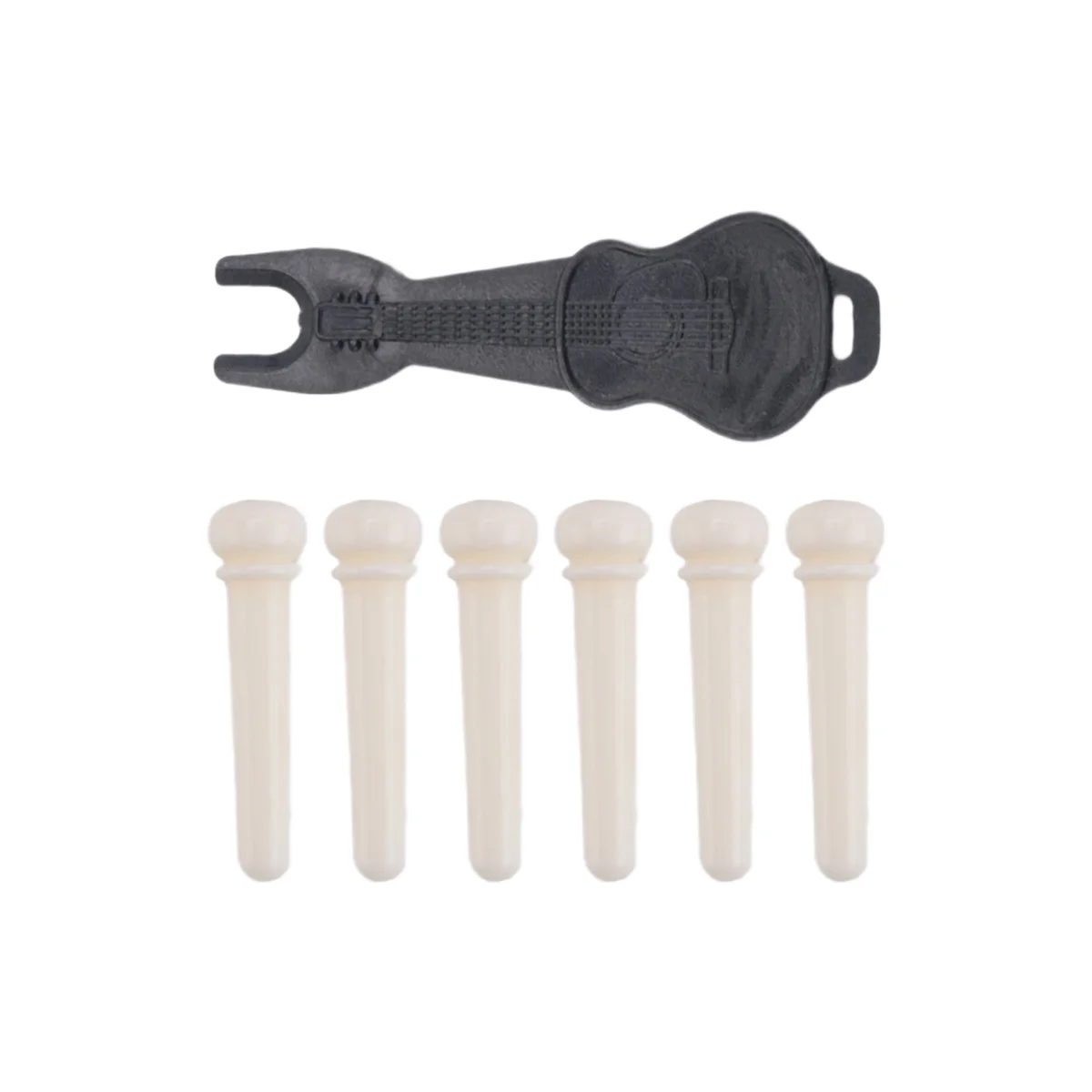 SLQZT Perni per ponte per chitarra acustica in materiale per osso di bestiame con punto a conchiglia di perla per accessori per chitarra folk acustica