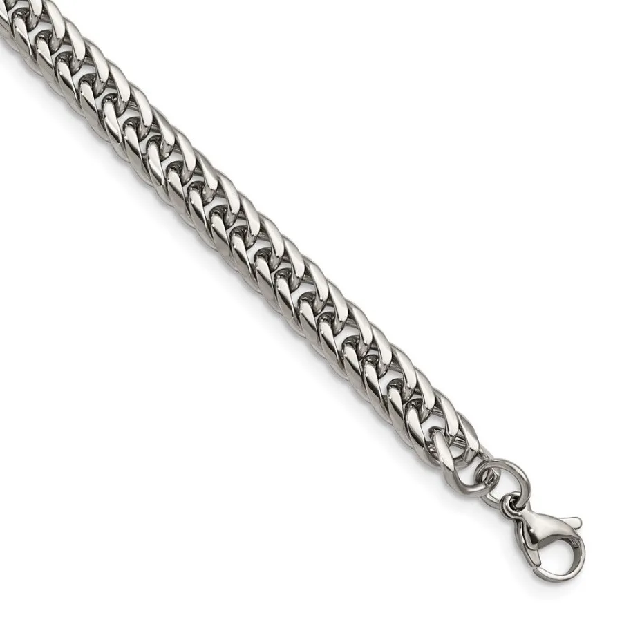 

Chisel Stainless Steel Polished 9 inch Double Curb Chain Bracelet