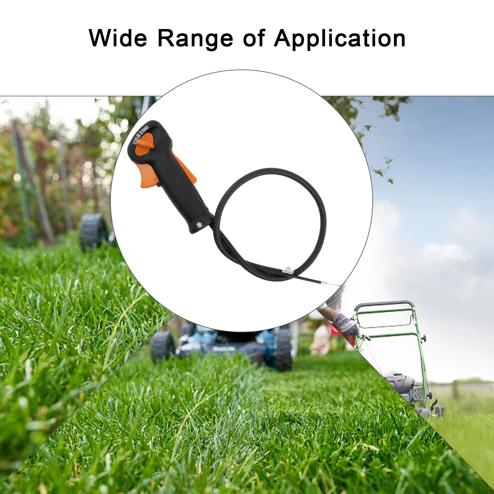 

Throttle Control Handle Replacement for FS120 F 00 F 50 Lawn Mower Part OEM Compatible Plastic Handle with 1 Meter Line