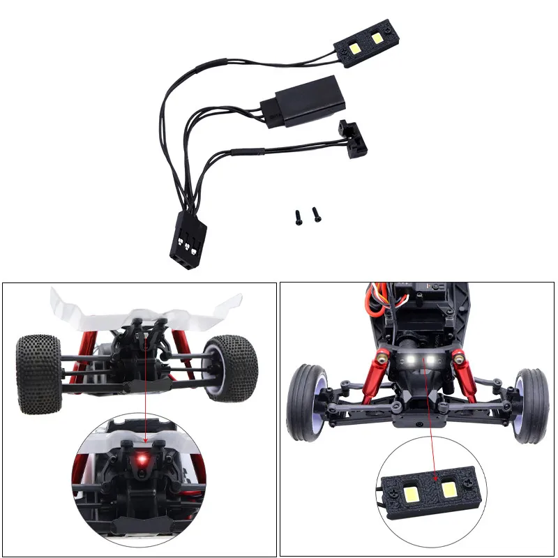 

4 светодиодных фонаря LOSI Micro-B 1/24 2WD Buggy (передний прожектор и задний фонарь) для радиоуправляемых моделей автомобилей