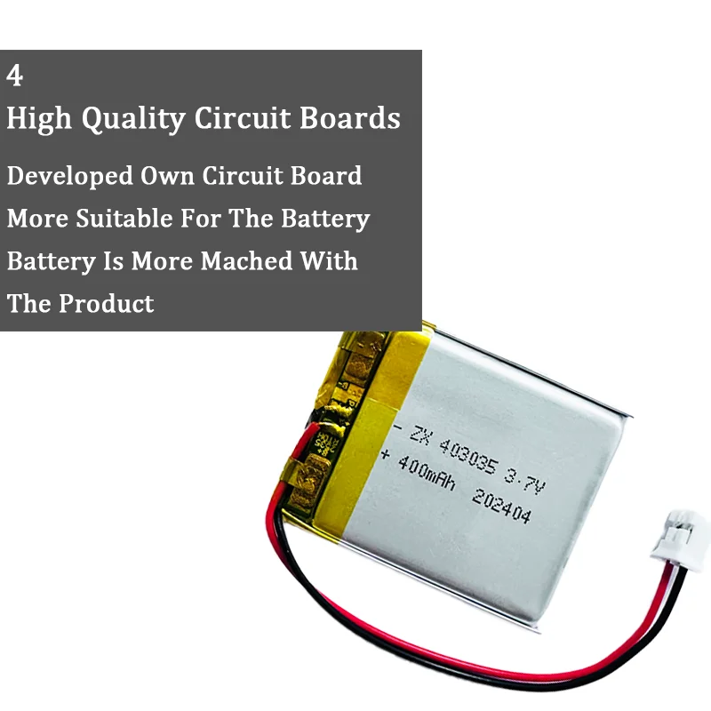 403035 043035 400mAh 3.7V Lipo batteria ricaricabile ai polimeri di litio per GPS MP3 MP4 Walkie-talkie auricolare Bluetooth Smart Watch