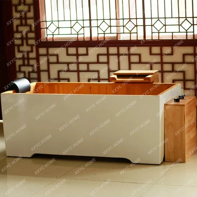 A Oak bath bucket beauty club bath bucket wooden adult custom bathtub