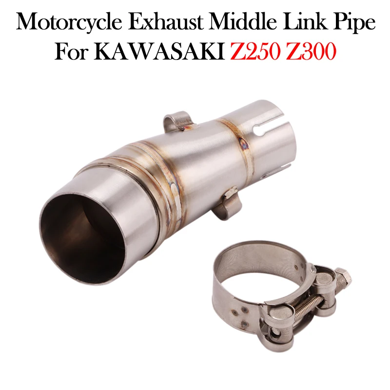 

Slip On For KAWASAKI Z250 Z300 Ninja250 Ninja300 Ninja 250 300 Motorcycle Exhaust Escape Moto Modify Muffler Middle Link Pipe