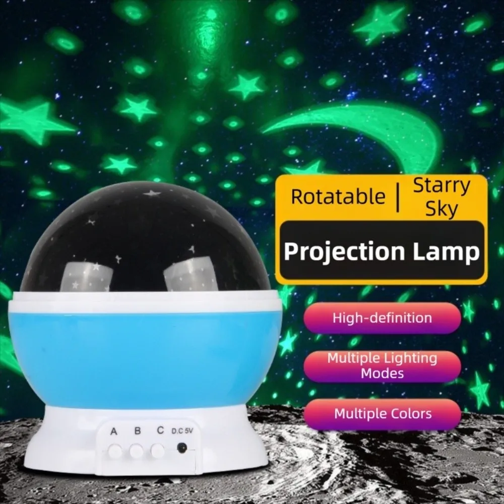 Rotating Star Projector Light Colorful Interchangeable Slides Galaxy LED Projector Mini High-definition Night Light Home Decor