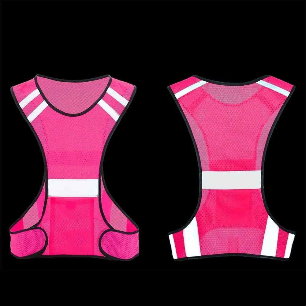 Polyester Night Riding Vests Walking Elastic Webbing Running Reflective Vest Safety Adjustable Reflective Safety Vest