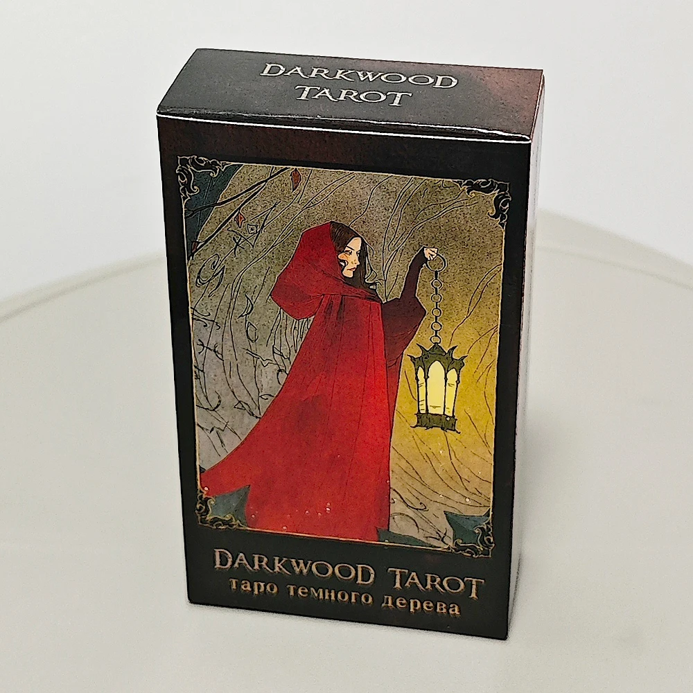 Dark Wood Tarot Deck In Russian Language 78 Pcs Cartoon Tarot Cards Based on Rider System 10.3*6cm
