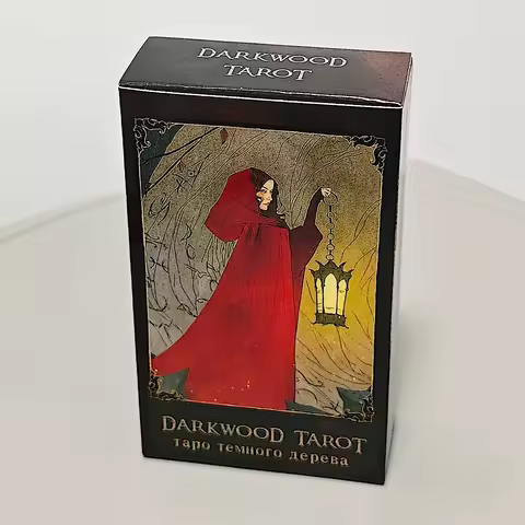 Dark Wood Tarot Deck In Russian Language 78 Pcs Cartoon Tarot Cards Based on Rider System 10.3*6cm