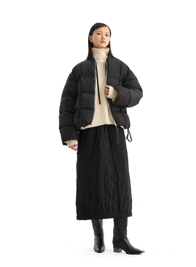 2026 Winter Short Puffer Jacket for Women, Petite Coat, White Duck Down, Thickened for Warmth