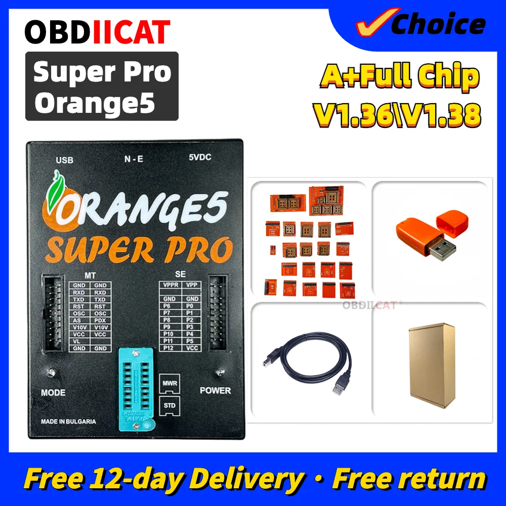 

Best Full Version Orange5 V1.36 V1.38 Super PRO Orange 5 Professional Programming Device With Full Adapter OBD2 Auto Programmer