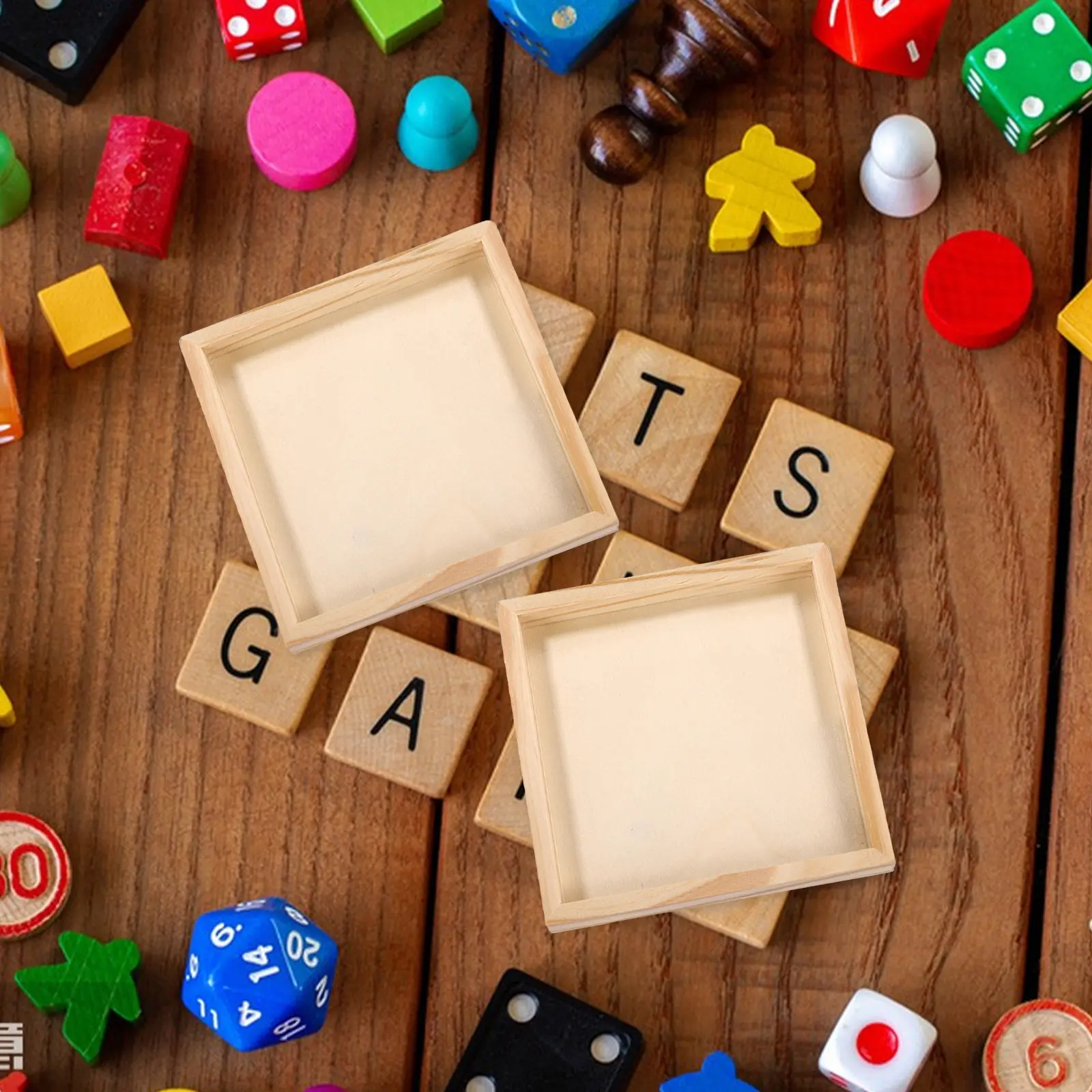 

Набор из 4 деревянных подносов для хранения и организации пазлов, многоразовые, прочные, легко моются, решение для сортировки