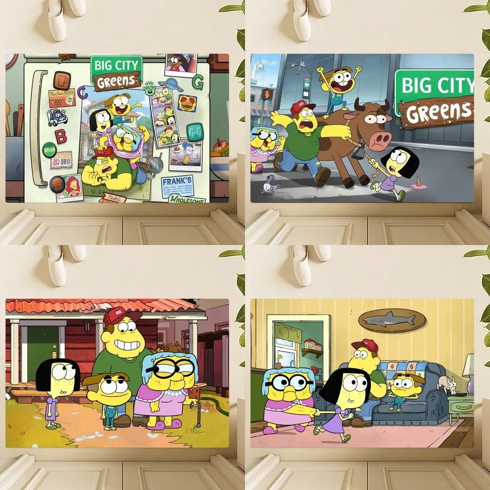 MINISO Disney Big City Greens Floor Mat Bedroom Kitchen Door Bath House Super Absorbent Foot Non-slip