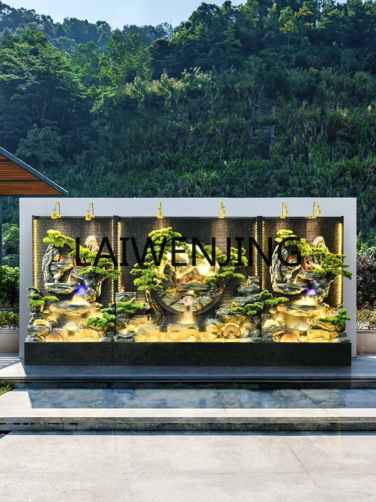 Water Curtain Wall Water Screen Hallway Partition Courtyard Rockery Fish Pond Fountain Landscape Decoration Ornaments