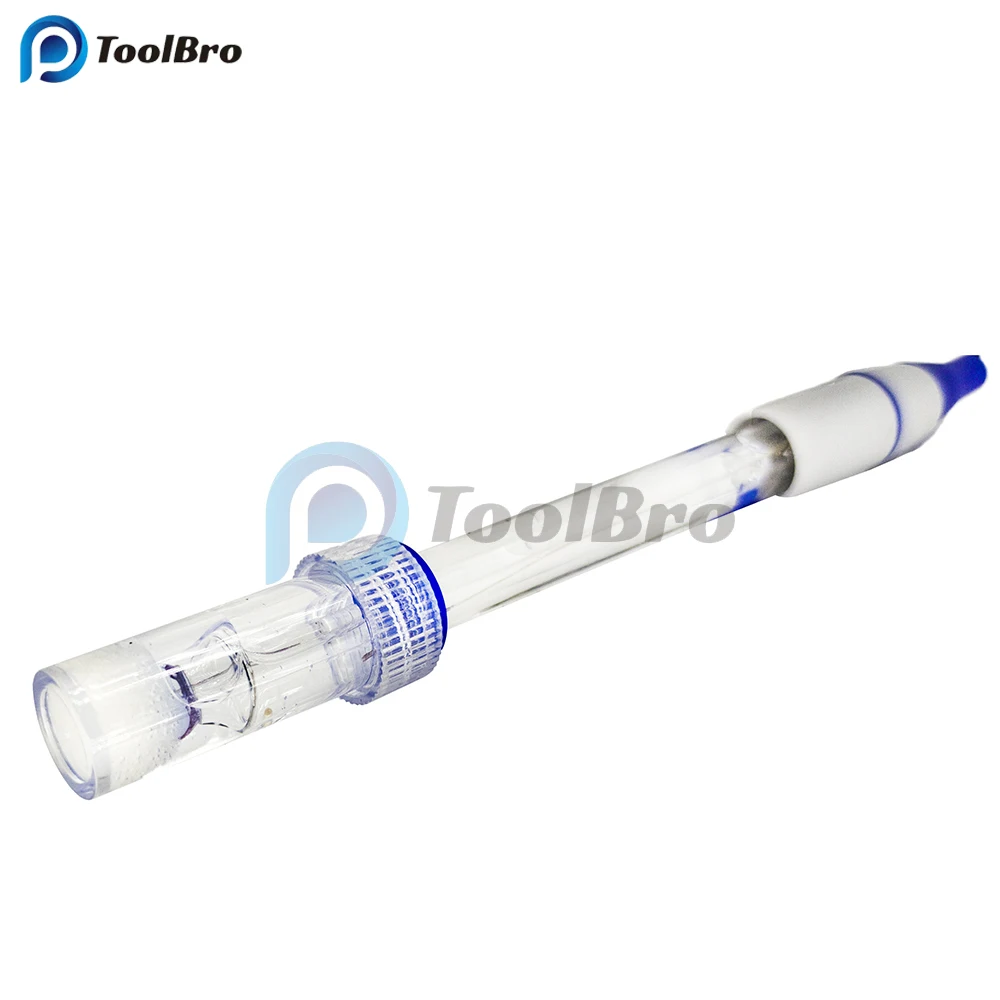 E-7505-C Rechargeable Glass PH Electrode Probe BNC Connector 2-12 pH Ag AgC1 for Pure Water Strong Acid Alkali