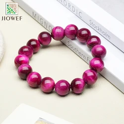 Natural Rose Red Tiger Eye Bracelets For Women Fashion Healing Crystal Stone Energy Bangles Jewelry Wristband Gift 6/8/10/12mm
