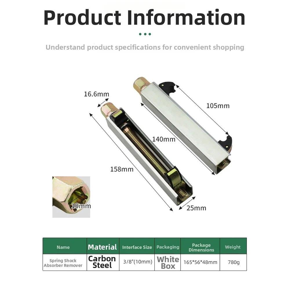 Manual Spring Compressor for Motorcycle Shock Absorber Service Carbon Steel Construction 16.5 cm Long 5.6 cm Wide
