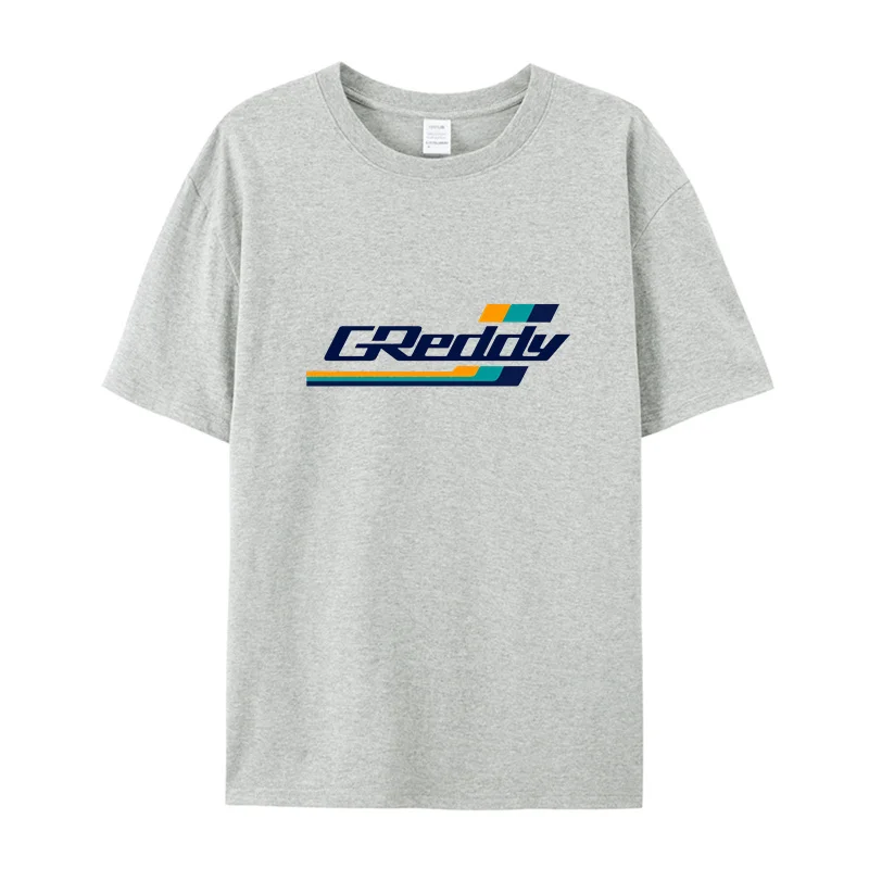 Camiseta clásica para hombre y mujer, camisa divertida con Logo de gredydy Turbo Systems, color gris, novedad