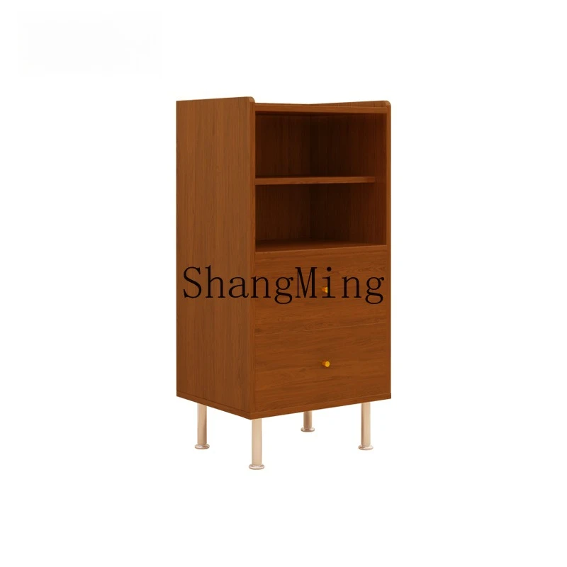 

CL Vintage Style Small Side Cabinet for Home Living Room Sofa Side Cabinet Storage Display Chest of Drawers