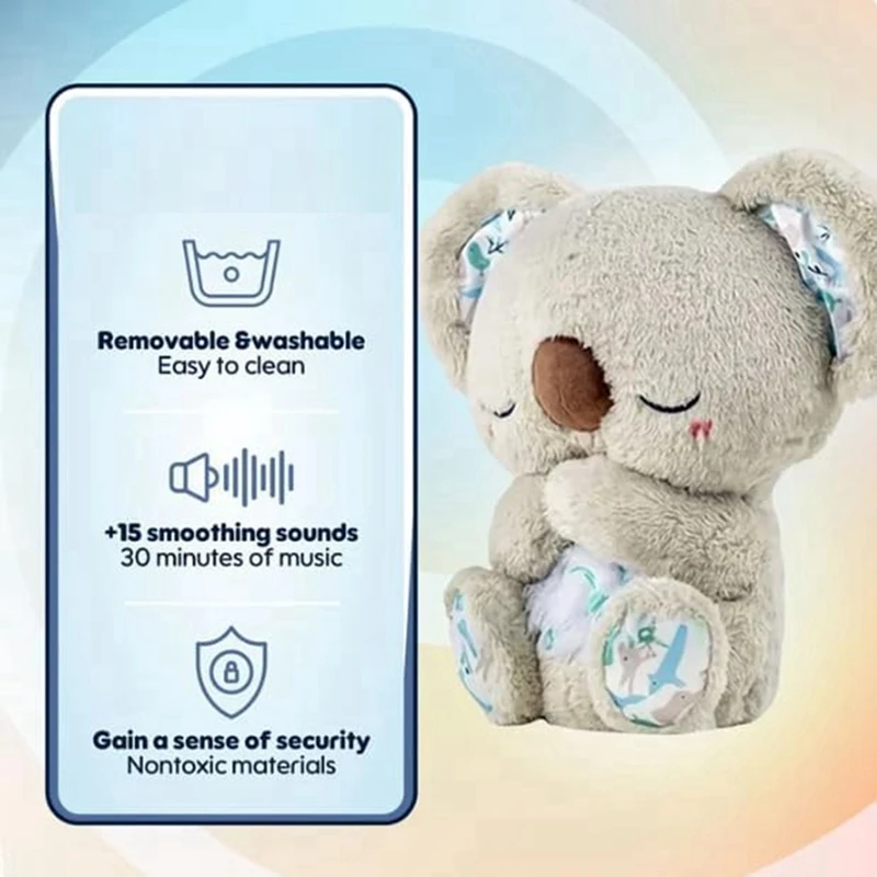 Soothing Koala Bear, Breathing Koala,The Relief Koala Bear, Baby Sound Machine Soother Otter, With Sensory Details Music