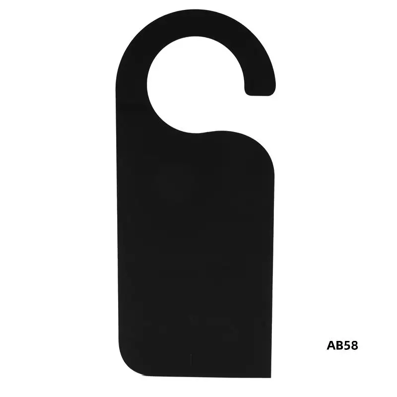 

18 Pcs Wooden Door Sign Hanger Mini Double-Sided Wood Blackboard Chalkboard Message Notes Memo Board, Black
