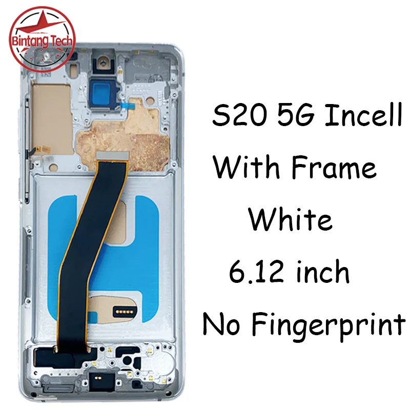 TFT 100% Tested For Samsung Galaxy S20 LCD Display Touch Digitizer Screen For Samsung S20 LCD G980F/DS SM-G981 With Frame