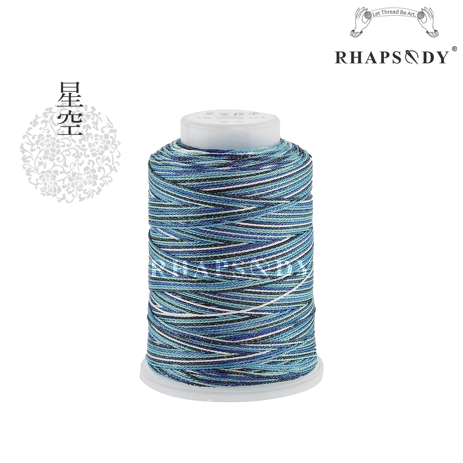 Rhapsody Glitzer-Metallic-Polyesterfaden, 6 Fäden, 29, gemischte Farben, zum Nähen, für DIY-Projekte, zum Weben, für Freundschaftsbänder und zum Zopfen. – Detail 22
