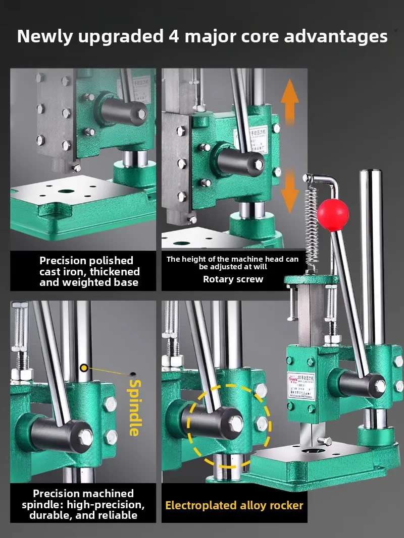 Desktop manual knife bar press, precision worktable press, used for precise component assembly and stamping