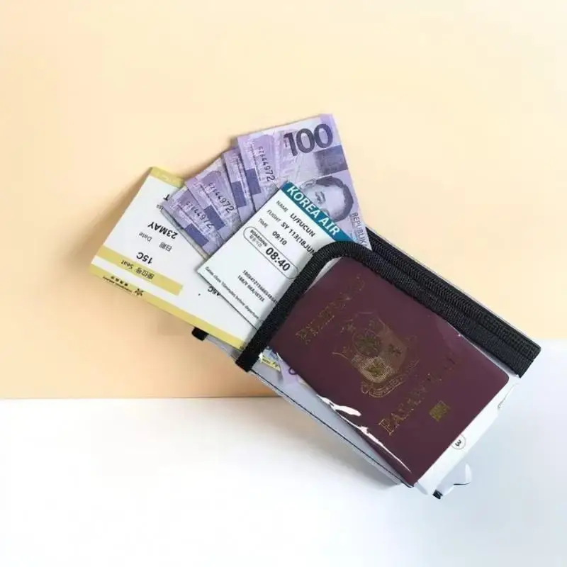 Passport & Ticket Holder Premium Clear PVC Waterproof Multi Colors Available Travel Document Organizer Pouch