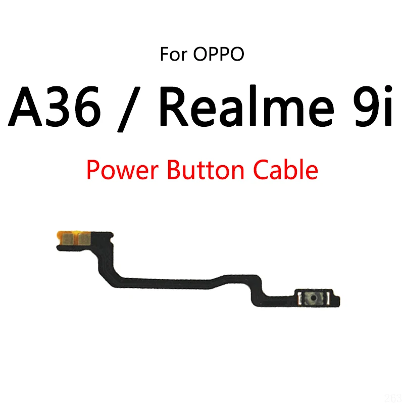 

10PCS/Lot For OPPO Realme 9i A36 Power Button Switch Volume Mute Button On / Off Flex Cable