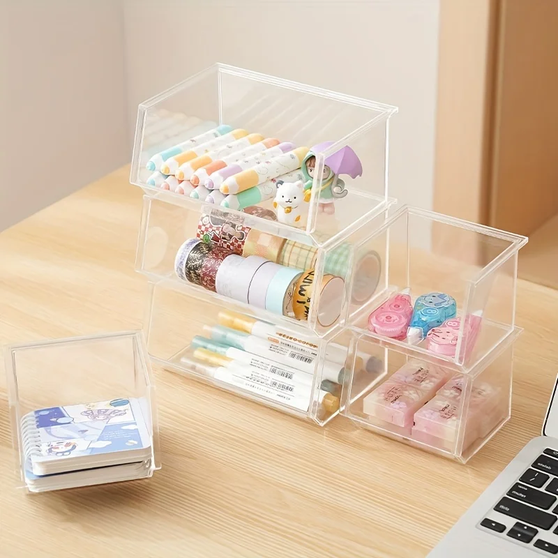 Cosmetics storage rack, lipstick perfume storage rack, layered stackable small tool storage box, stationery storage box