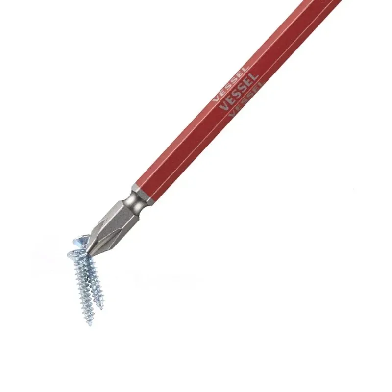 

Набор магнитных отверточных насадок VESSEL GS10P-01, 10 предметов, совместимые с JIS, для бит Phillips и шлицевых, японские ручные инструменты