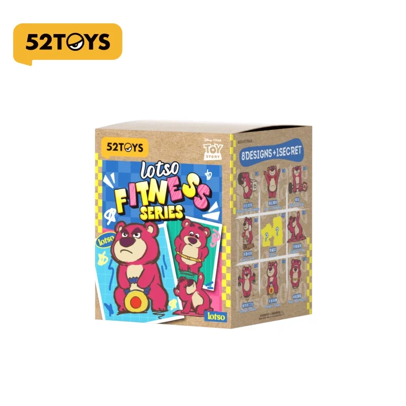 52toys Lotso Fitness Series Blind Box Full Flocked Mini Figure