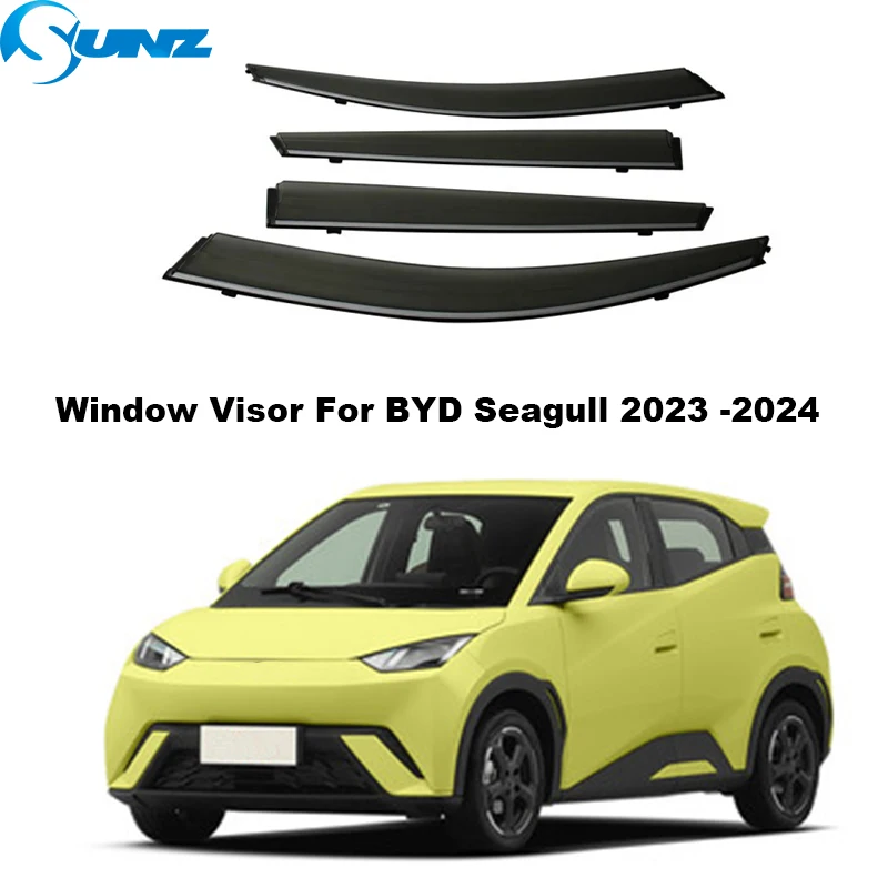 Weather Shield For BYD Seagull 2023 2024 Side Window Visor Car Sun Rain Guard Shield Deflectors Awning Trim Cover