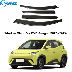 Weather Shield For BYD Seagull 2023 2024 Side Window Visor Car Sun Rain Guard Shield Deflectors Awning Trim Cover