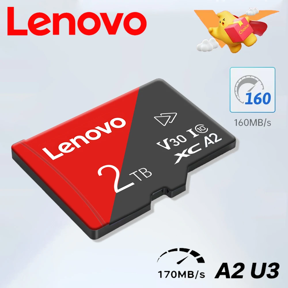 Lenovo 1TB 2TB SD Memory Card 64GB 128GB Micro TF/SD Card Class 10 High Speed Flash Memory Card 512GB SD Card For Camera Phone