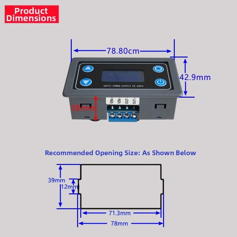 Multi Function Adjustable Power Module LCD Display for Solar Charging and Lab Use DC 0 5V to 30V 0 to 4 0A 35W Natural Cooling