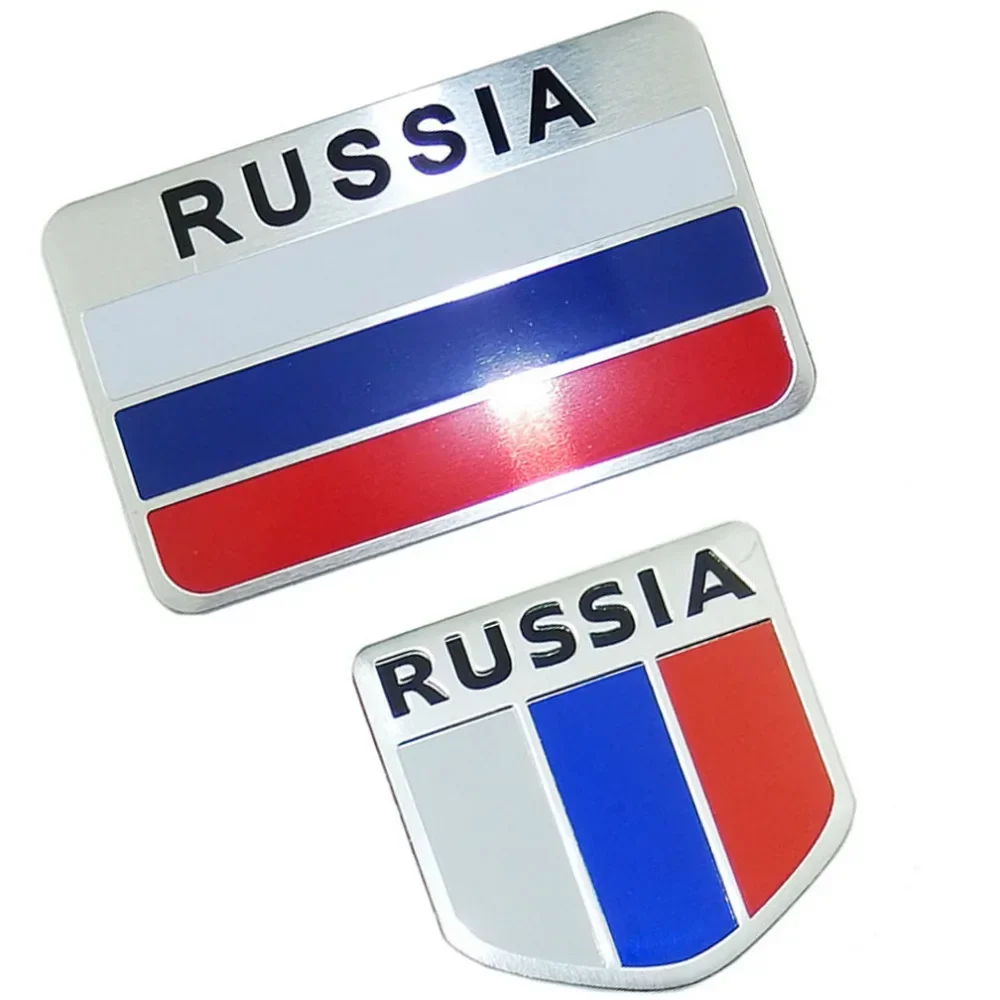 3D High Quality Aluminum Russia Flag Car Sticker Accessories Car styling National Badge Auto Decorative Emblem