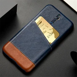 Reno 2Z For Cover OPPO Reno 2Z Case Card Slot Holder Mixed Splice PU Leather Cover For Reno 2Z Cover Reno 2Z 6.53