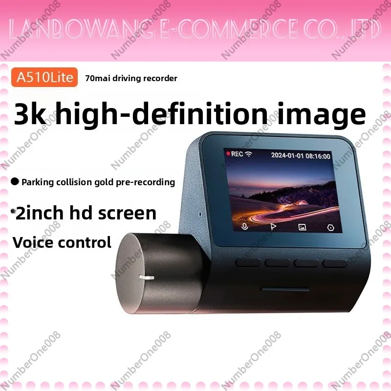 New 70mai A510 Lite Dash Cam 3K Ultra HD Voice Control Dash Camera 24H Parking Monitor Night Vision Car DVR Camera