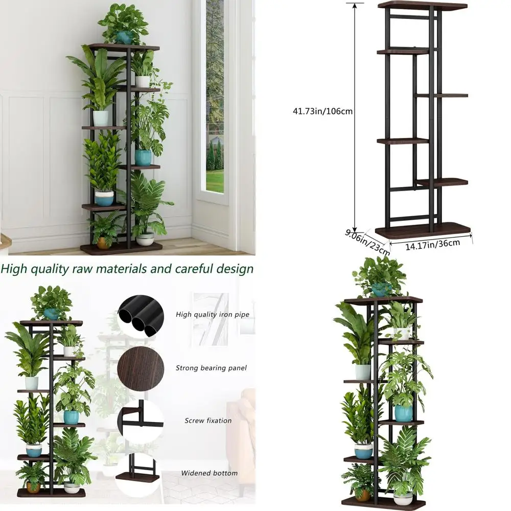 

Многоярусная подставка для растений на 6 полок для 7 горшков – Стеллаж для комнатных растений для гостиной и балкона